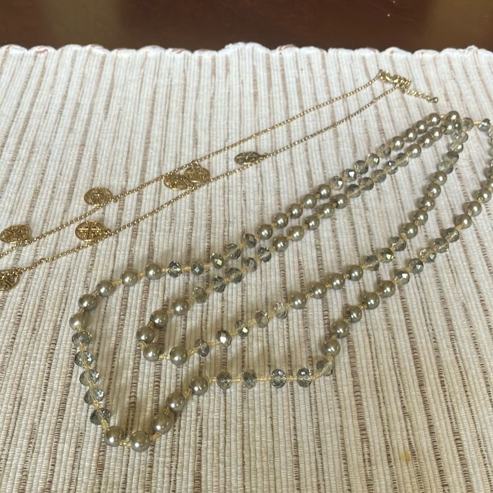 Elegant Gold and Silver Necklace Set